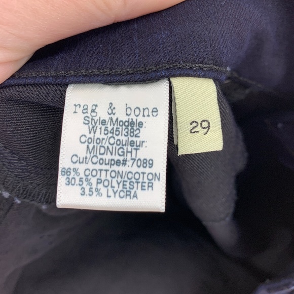 Rag & Bone Devi Midnight Blue Lace-Up Skinny Jeans Sz 29 - Picture 11 of 15
